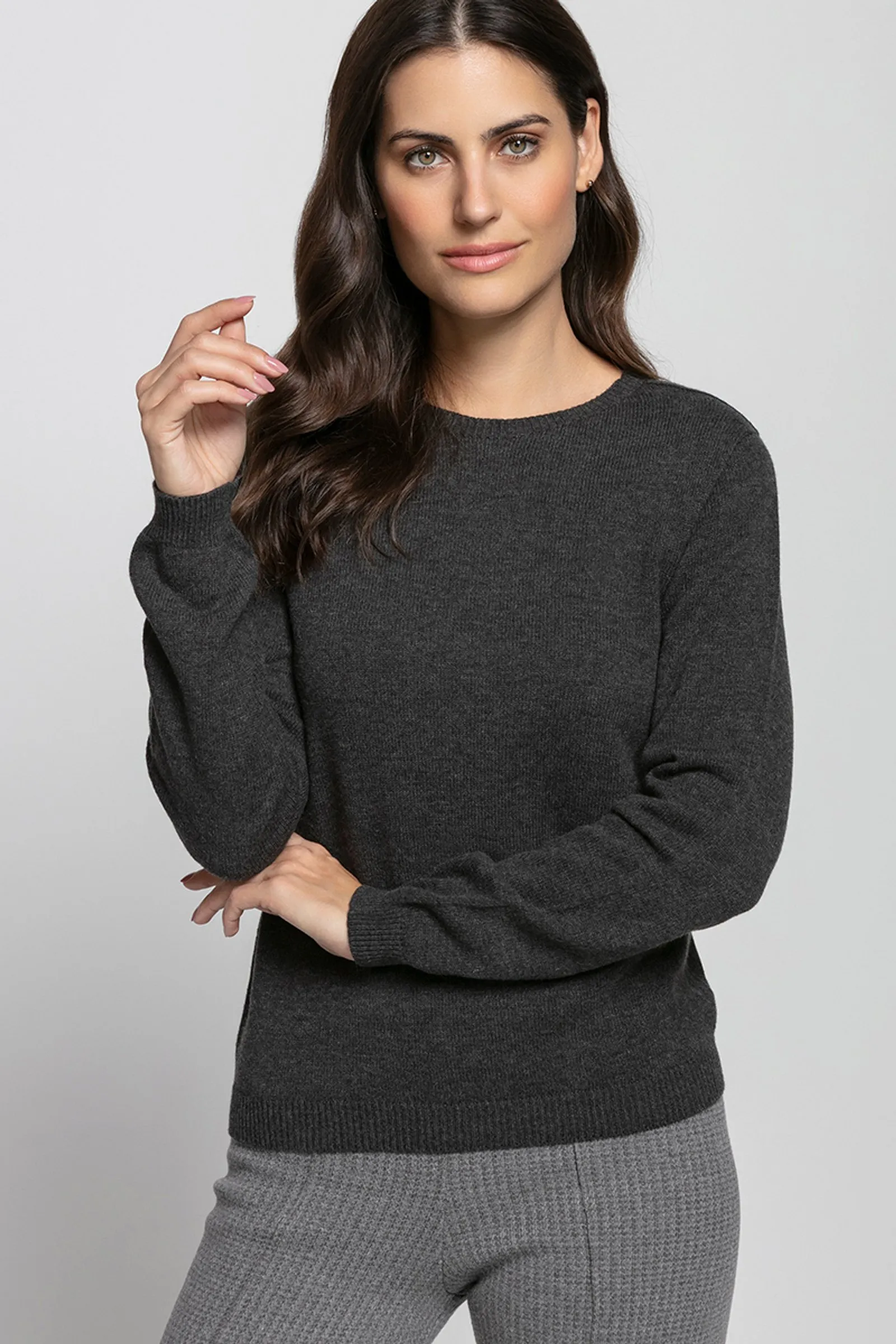 suÉter algodÃo peruano cinza escuro mescla suÉter algodÃo peruano cinza escuro mescla