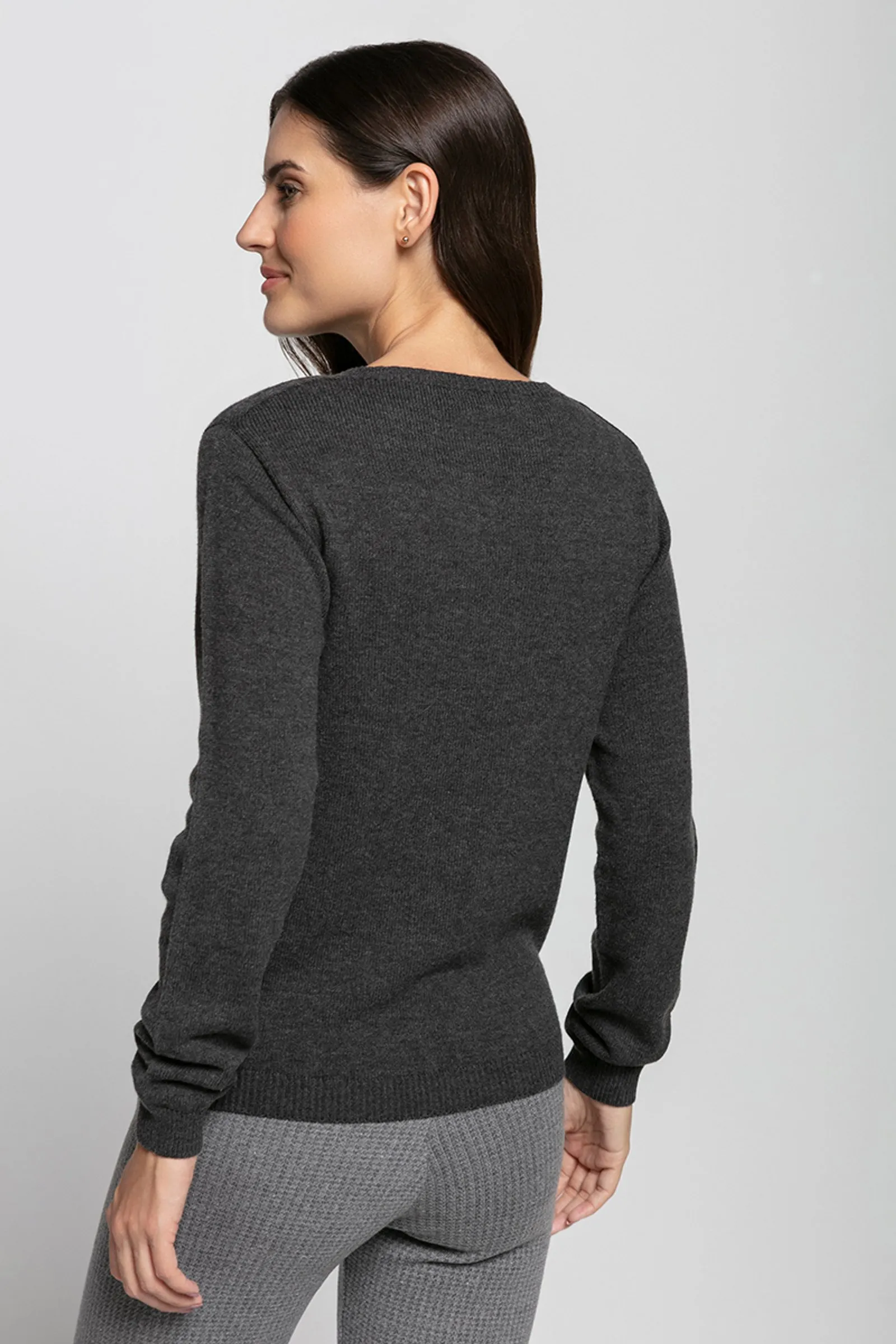 suÉter algodÃo peruano cinza escuro mescla suÉter algodÃo peruano cinza escuro mescla